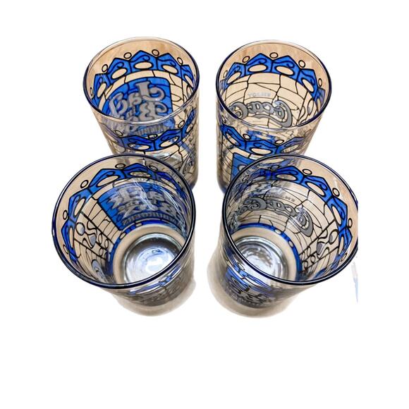 Vintage Coca Cola Tiffany Stained Cups by Jack in The Box -4 - Picture 3 of 3